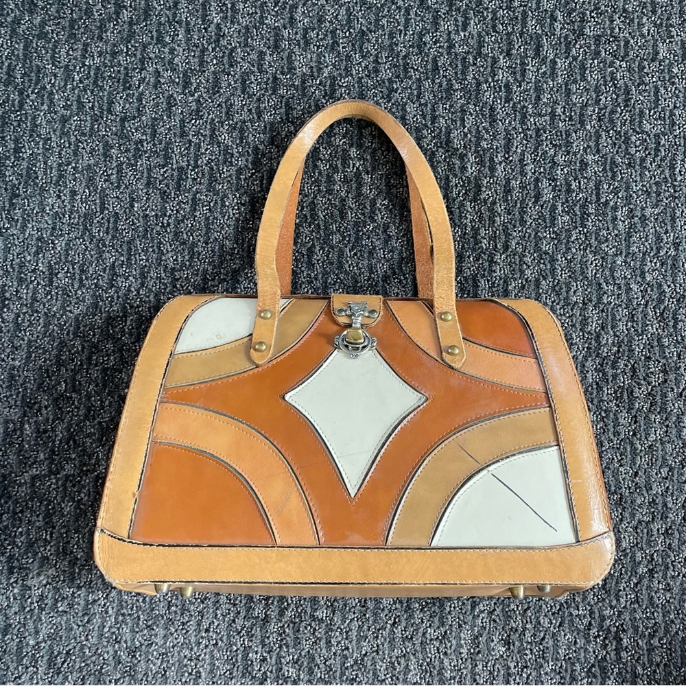 Vintage 50s Era Faux Leather Bag